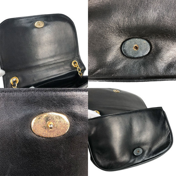 Chanel Coco Mark Chain Hardware Shoulder Bag Black Gold - Picture 7 of 8